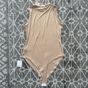 MANGOPOP M Black Sleeveless Bodysuit mock turtleneck